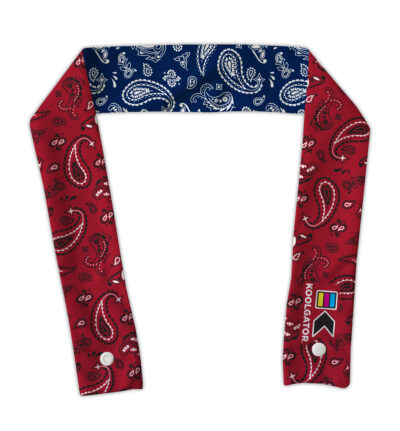 Cooling Neck Wrap Blue and Red Paisley Design